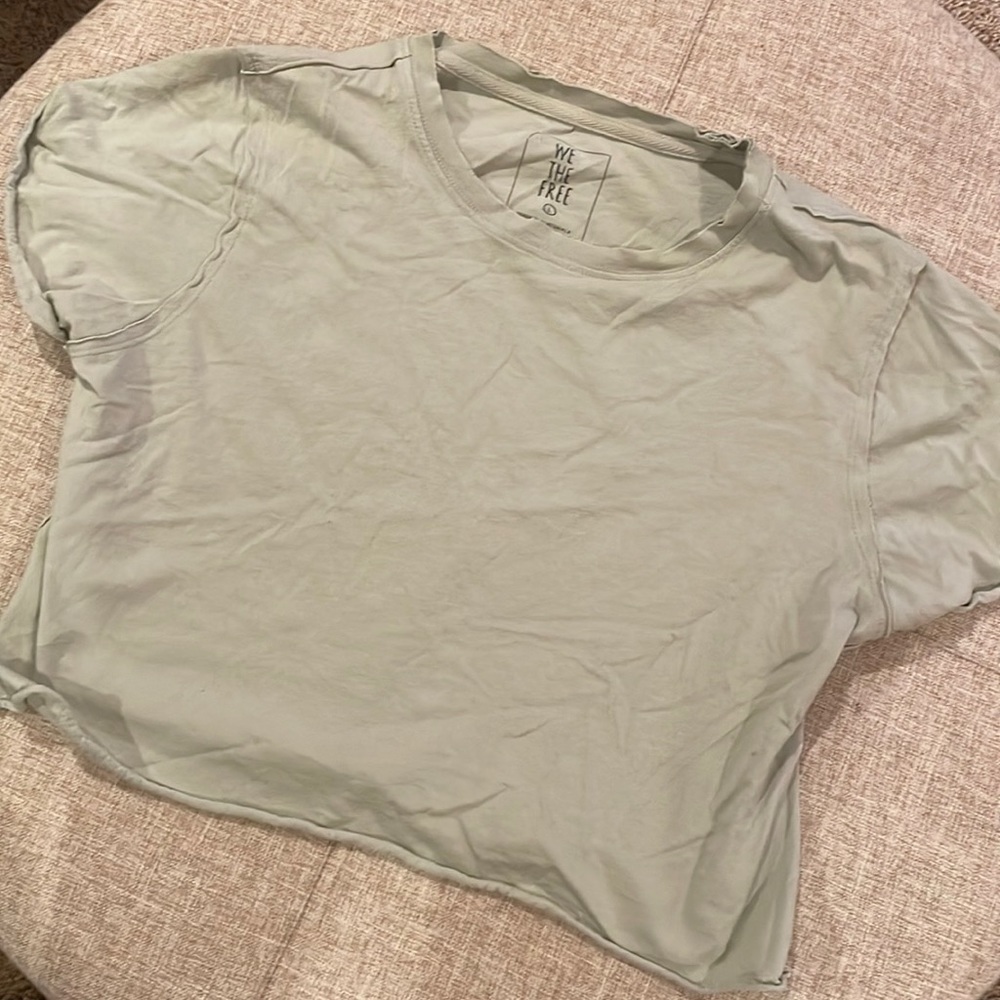 We the free free people cropped tee in white